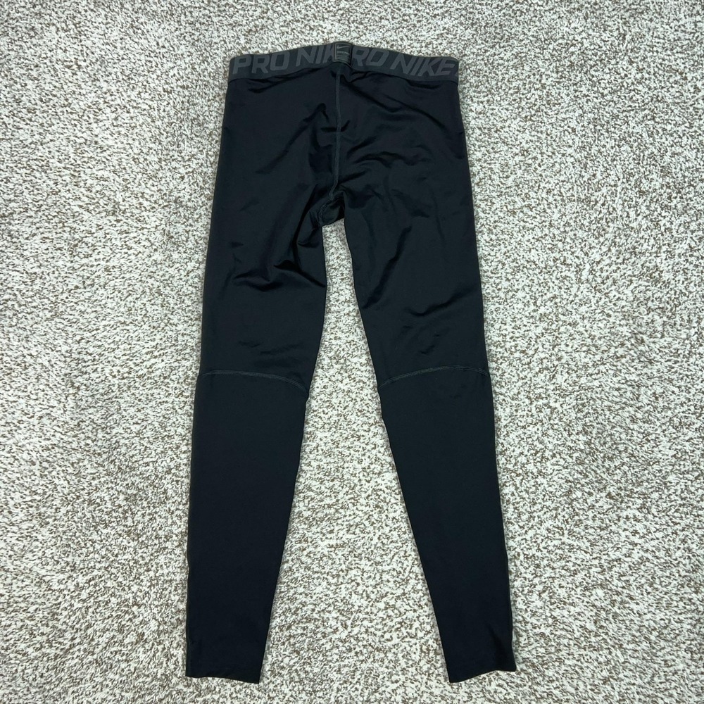 Nike Pro Pants Mens Medium Black Dri FIT Compression Leggings Running Gym Sport - Picture 9 of 9